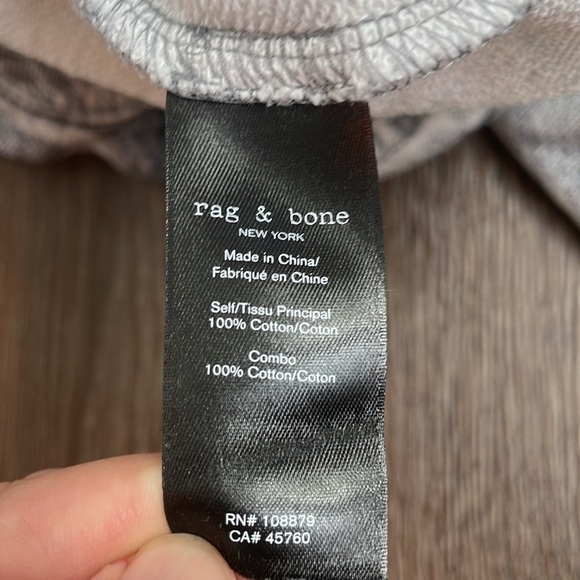 🐭Rag & Bone Miramar cotton grey acid wash shorts size small - Picture 7 of 12